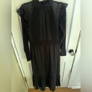Top shop Black lace midi dress size US 8